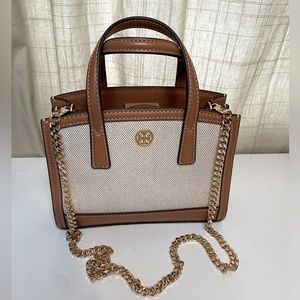 NWOT Tory Burch Walker Canvas Micro Satchel